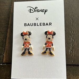 Disney x BAUBLEBAR Minnie Mouse Rhinestone Earrings New